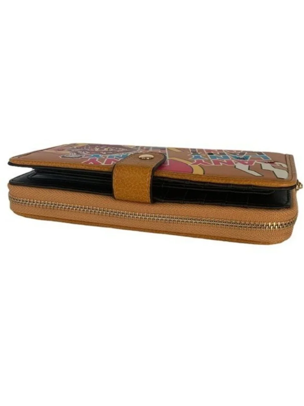 NEW Betty Boop Lips Paris Colorful Faux Leather Multi Wallet Wristlet Clutch